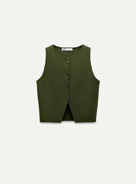 ZARA Knit Crop Top – Sleeveless Essential