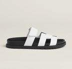 Sandals – White & Black Sole