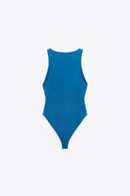 ZA RÁ Fitted Bodysuit – Blue