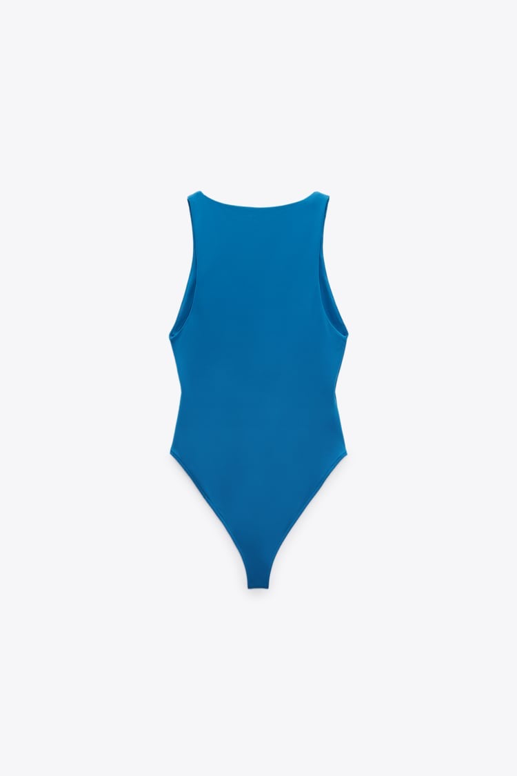 ZA RÁ Fitted Bodysuit – Blue