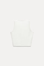 ZA RÁ Knit Crop Top – Sleeveless Essential