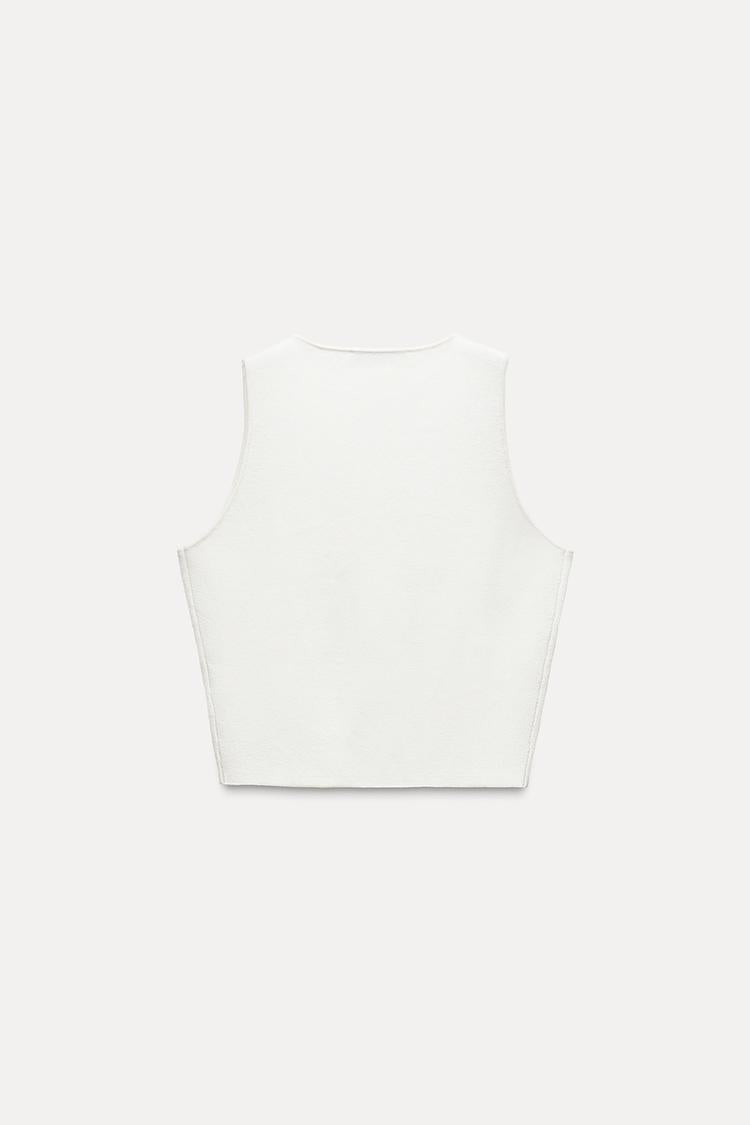 ZA RÁ Knit Crop Top – Sleeveless Essential
