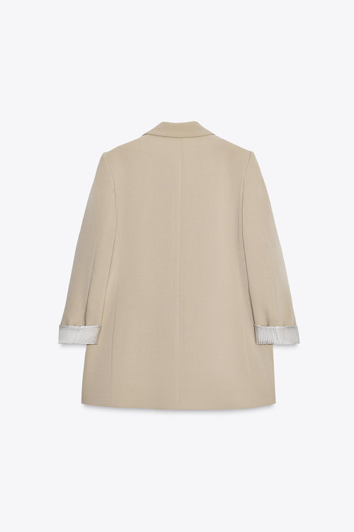 Beige Boyfriend Blazer – Effortless Style & Relaxed Tailoring