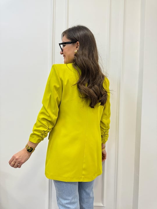 Olive Green buttonless blazer