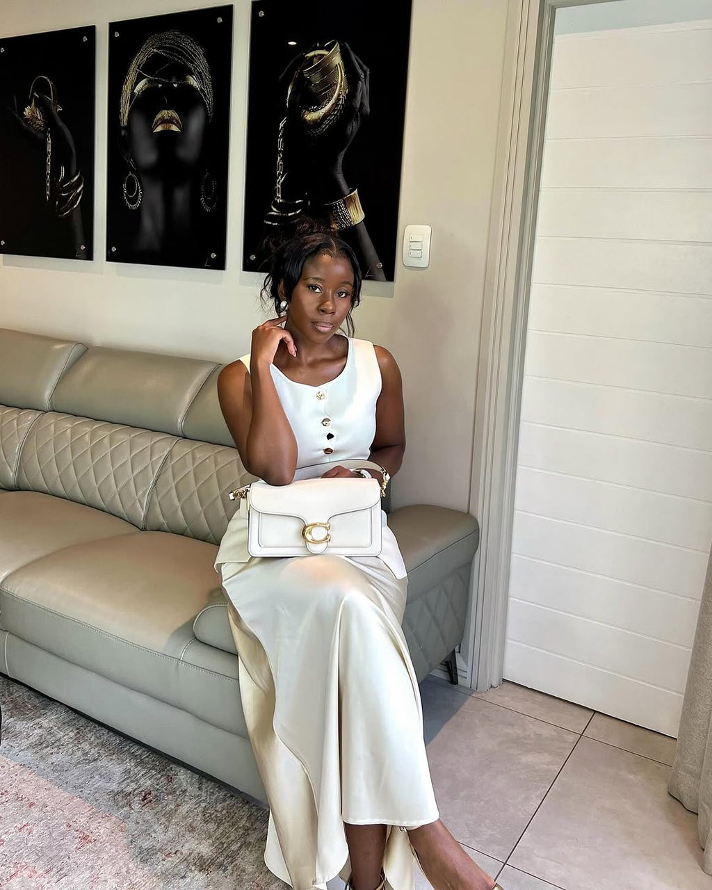 Off-White Peplum Knit Top – Flattering Silhouette & Effortless Style