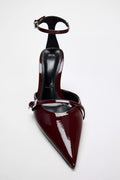 Faux Patent Slingback Heels – Sleek Stiletto & Effortless Elegance