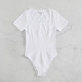 Brown Ribbed Bodysuit