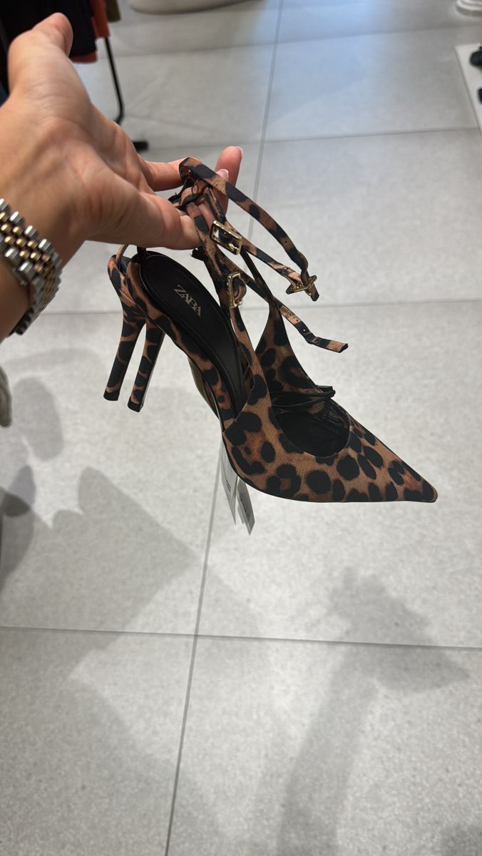 ZA RÁ Leopard Slingback Heels