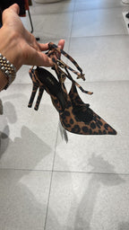 ZA RÁ Leopard Slingback Heels