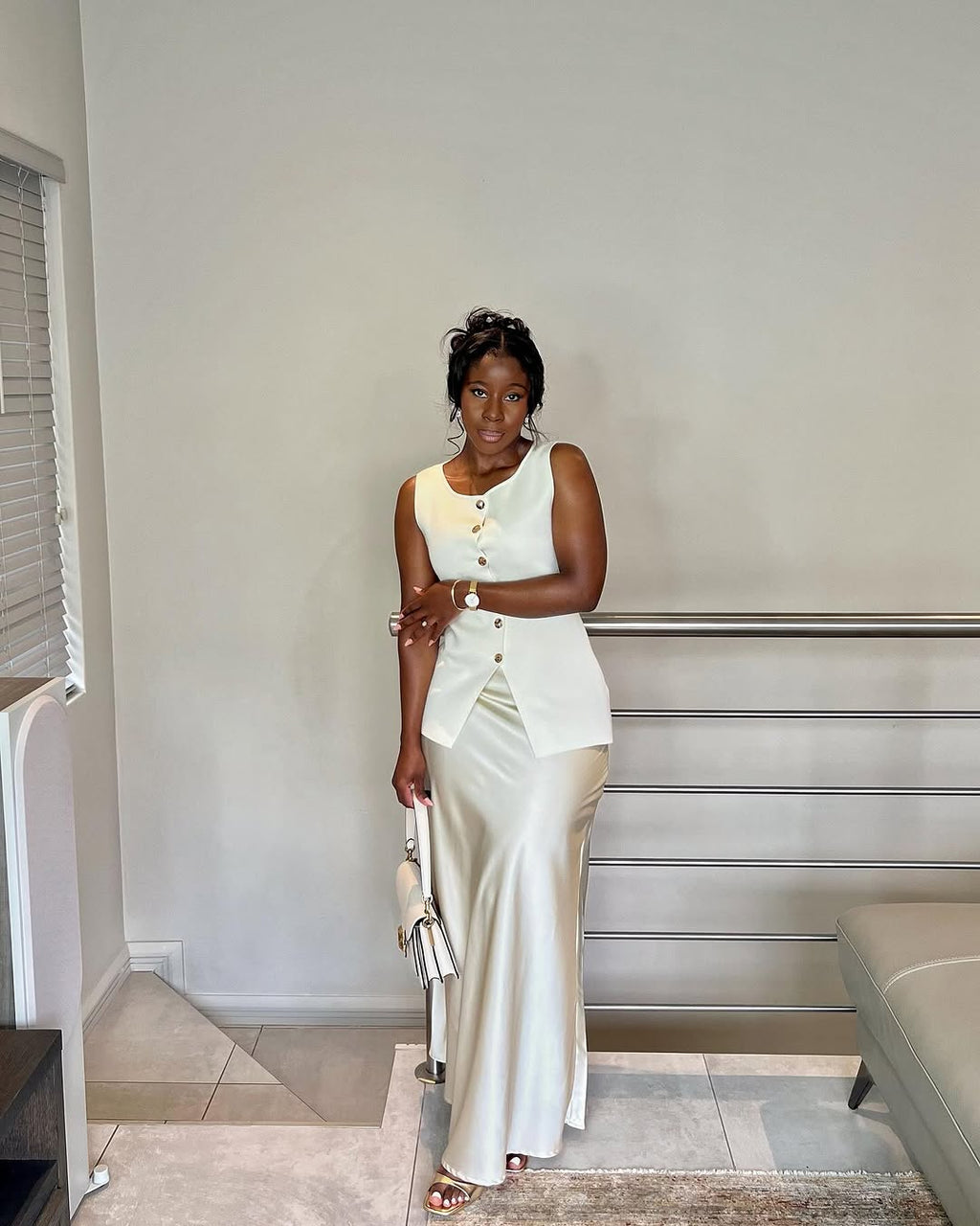 Off-White Peplum Knit Top – Flattering Silhouette & Effortless Style