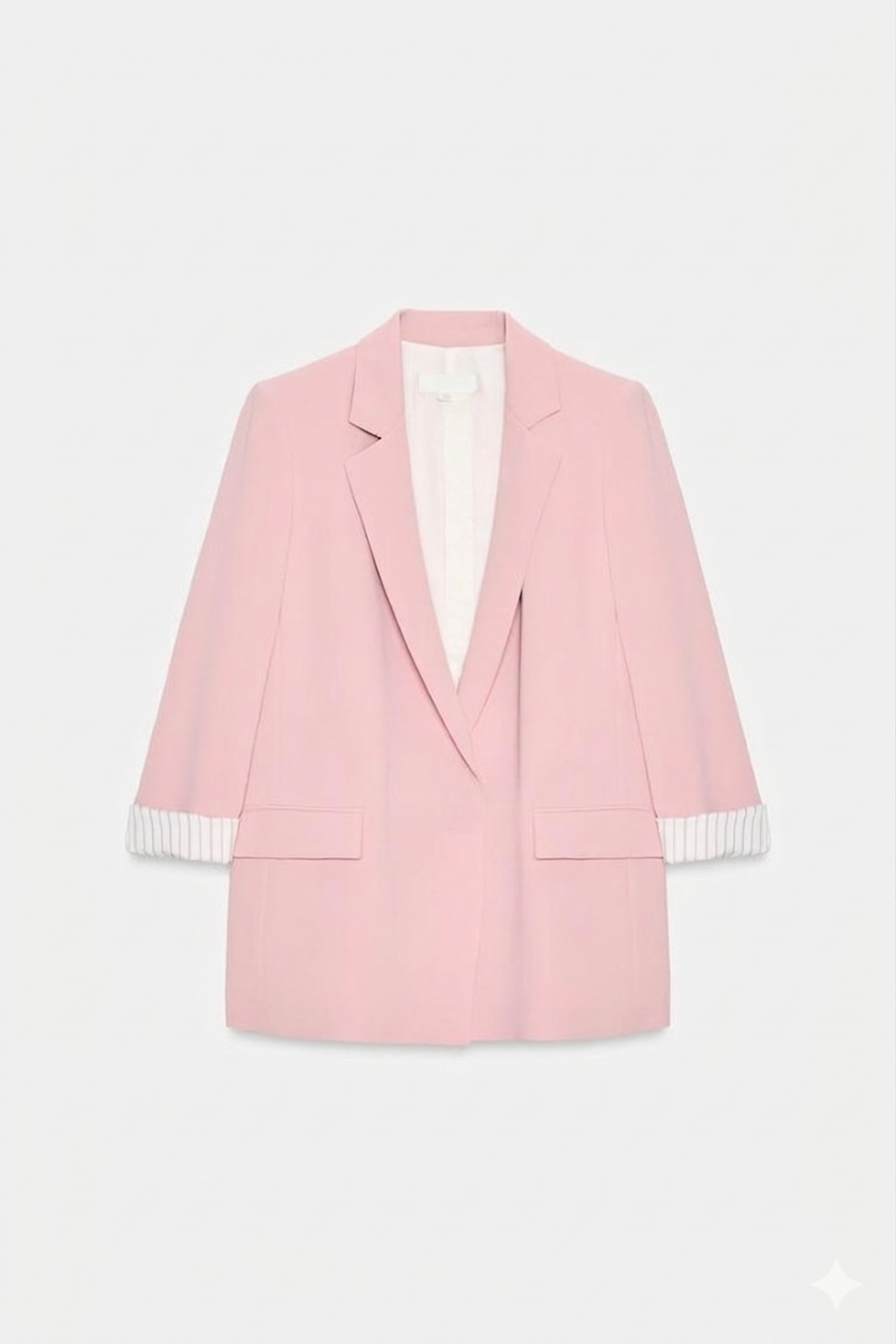 Baby Pink Boyfriend Blazer – Effortless Elegance & Versatile Style