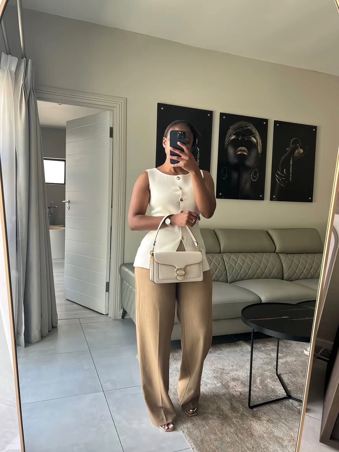 Off-White Peplum Knit Top – Flattering Silhouette & Effortless Style