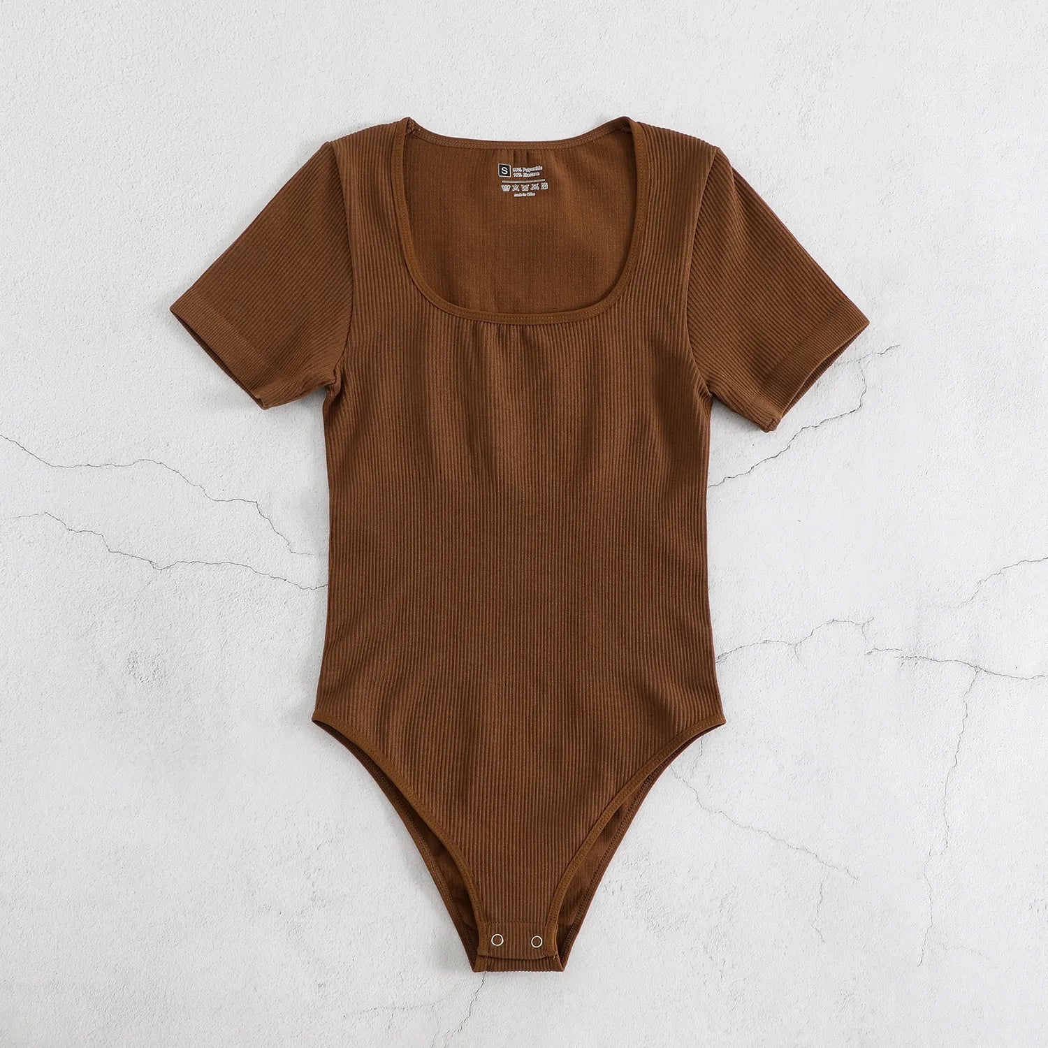 Black Ribbed Bodysuit